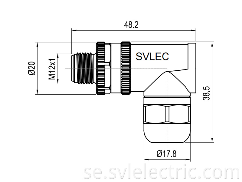 M12 Right Angle Connector